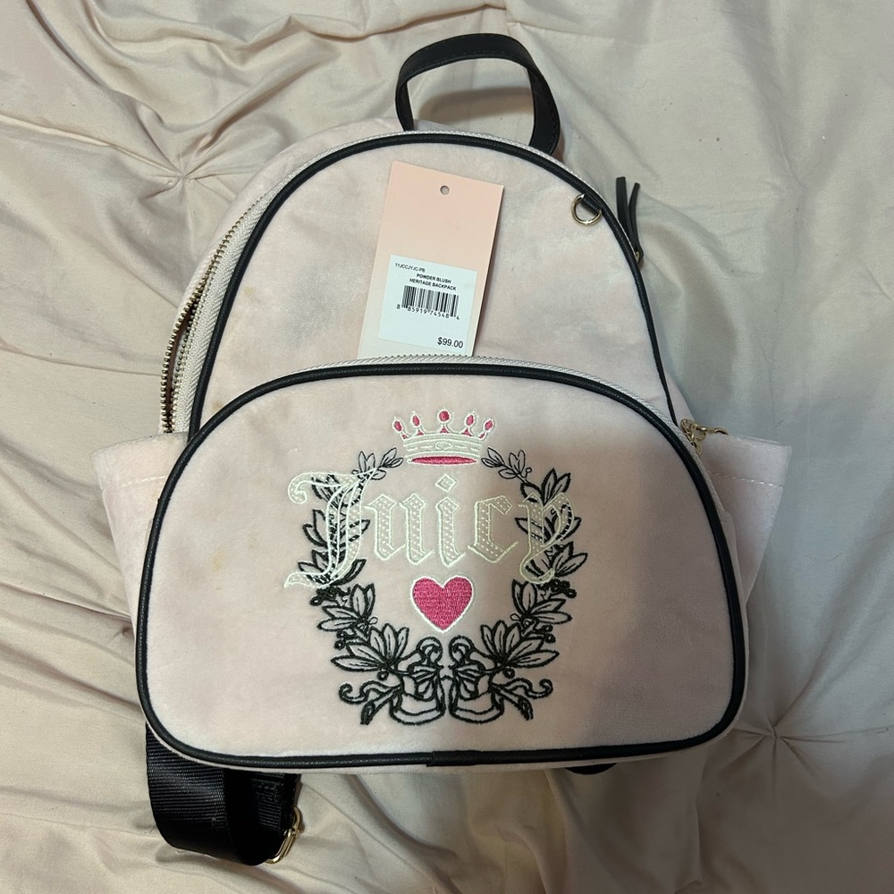 Juicy Couture Light Pink Backpack with Logo
